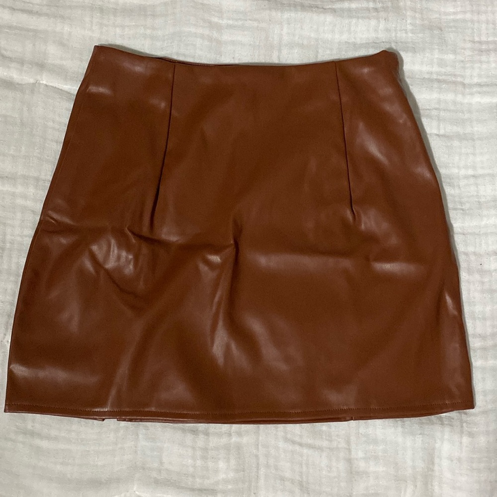 NWOT Shein Mini Faux Leather Mini Skirt-  Size Petite XS